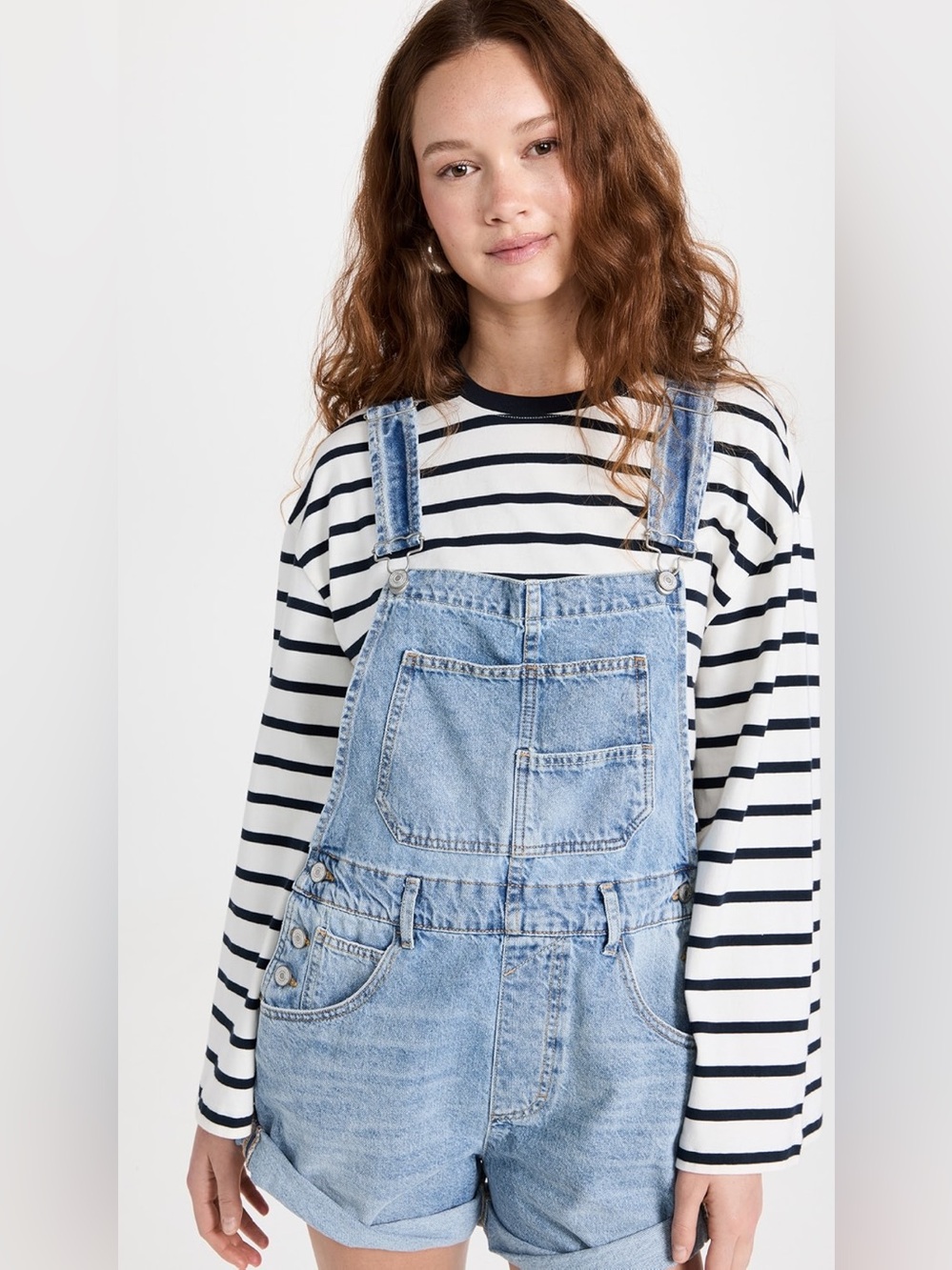Free People Ziggy Shortall Light Blue Denim Overalls cowgirl western streetwear